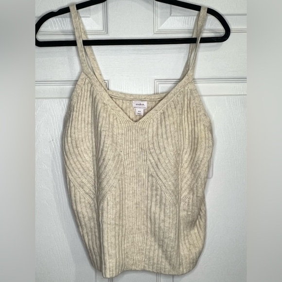 NWT Auden Women's Sweater Pajama Tank Top - Oatmeal - Size XXL - Picture 1 of 6